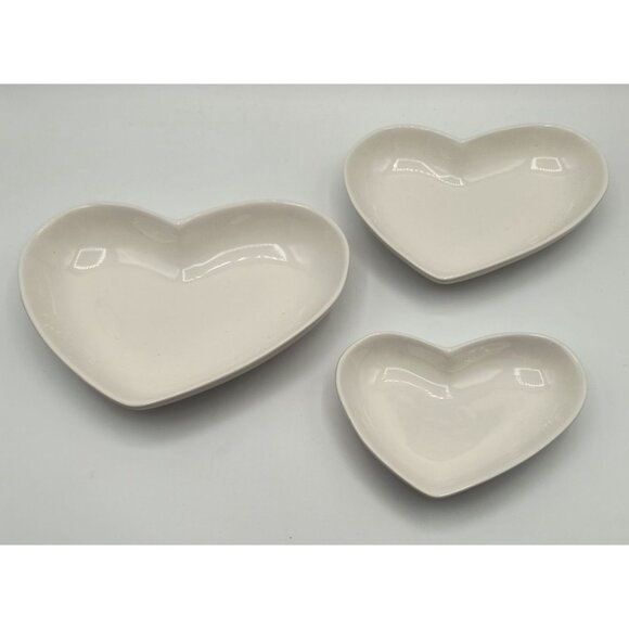 Pottery Barn Other - Pottery Barn Heart-Shaped White Dishes